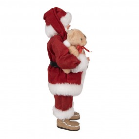 265233 Figur Weihnachtsmann 28 cm Rot Textil auf Kunststoff