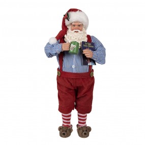 265234 Figur Weihnachtsmann 28 cm Rot Textil auf Kunststoff