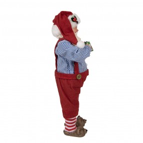 265234 Statuetta Babbo Natale  28 cm Rosso Tessuto su plastica