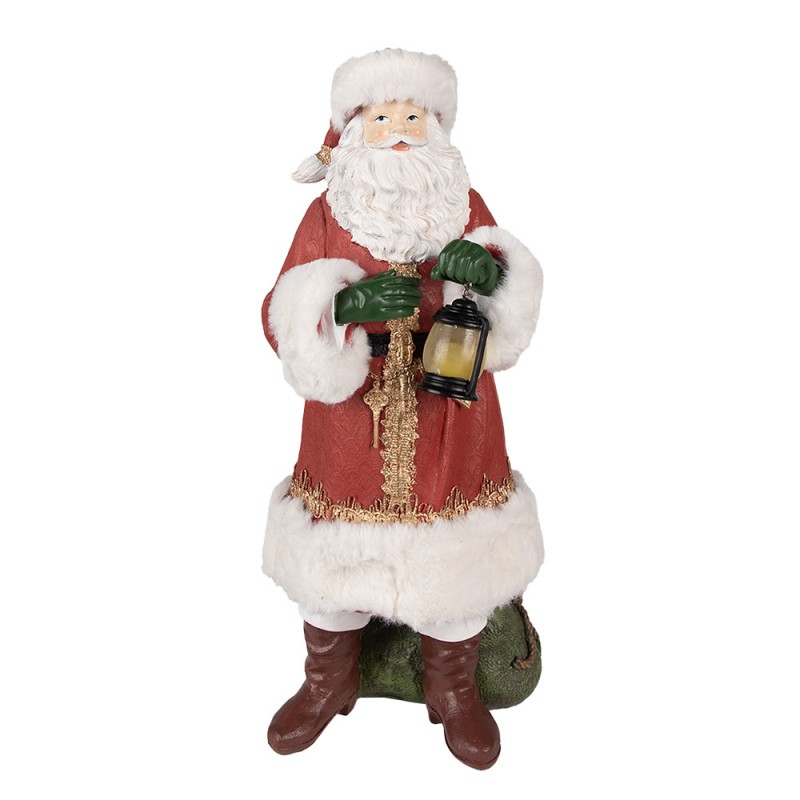 6PR3897 Figur Weihnachtsmann 21x18x45 cm Rot Polyresin