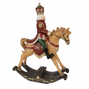 26PR3910 Figurine Rocking Horse 22x9x29 cm Brown Plastic Christmas Decoration