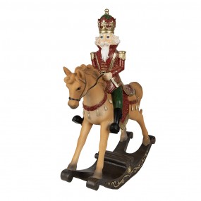 26PR3910 Figurine Rocking Horse 22x9x29 cm Brown Plastic Christmas Decoration