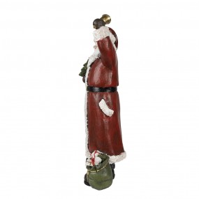 26PR3915 Figurine Père Noël 22x15x51 cm Rouge Polyrésine Décoration de Noël