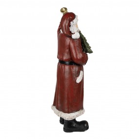 26PR3915 Figurine Père Noël 22x15x51 cm Rouge Polyrésine Décoration de Noël