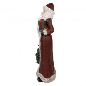 25PR0121 Figurine Père Noël 45x33x104 cm Rouge Polyrésine Décoration de Noël