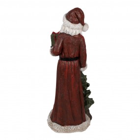 25PR0121 Figurine Père Noël 45x33x104 cm Rouge Polyrésine Décoration de Noël