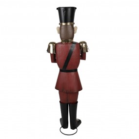 25Y1183 Figurine décorative Soldat 47x38x155 cm Rouge Fer Décoration de Noël