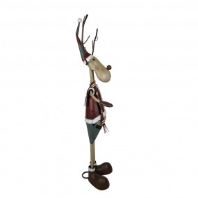25Y1185 Decorative Figurine Deer 60x34x159 cm Red Iron Christmas Decoration