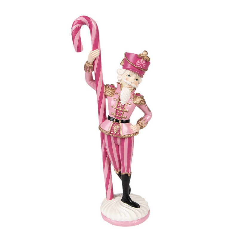 6PR3901 Figurine Casse-noisette 9x6x23 cm Rose Polyrésine