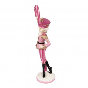 26PR3901 Figurine Casse-noisette 9x6x23 cm Rose Polyrésine