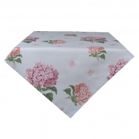 2VTG05 Tablecloth 150x250 cm Beige Pink Cotton Hydrangea Rectangle