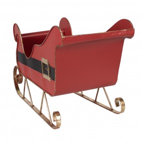 26Y5473 Decoration Sled 45x21x28 cm Red Metal Christmas Decoration