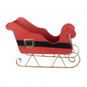 26Y5473 Decoration Sled 45x21x28 cm Red Metal Christmas Decoration