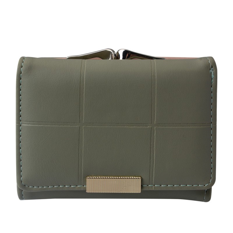 JZWA0168GR Wallet 10x8 cm Green Artificial Leather Rectangle