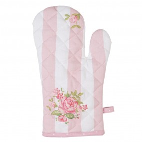 2SWR44 Oven Mitt 18x30 cm Pink Cotton Roses Oven Glove