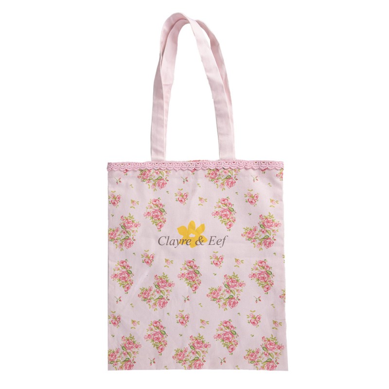 SWR83 Shoulder Bag  33x38 cm Pink Cotton Roses