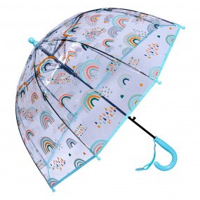 2JZCUM0012BL Parapluie pour enfants Ø 65x65 cm Transparent Plastique Arc-en-ciel