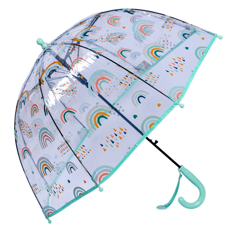 JZCUM0012GR Parapluie pour enfants Ø 65x65 cm Transparent Plastique Arc-en-ciel
