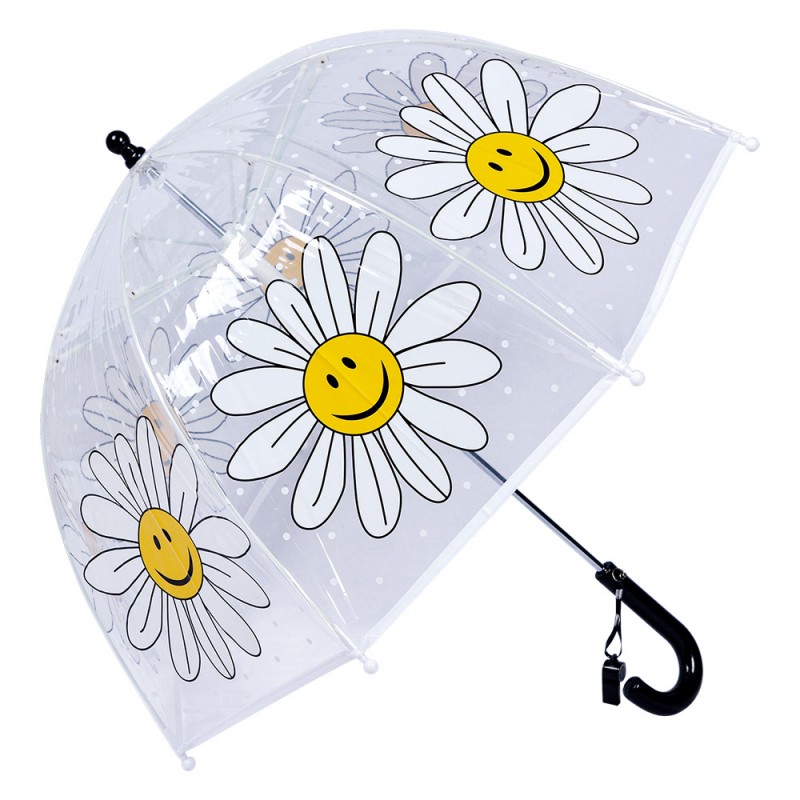 JZCUM0015 Children's umbrella Ø 65x65 cm Transparent Plastic Flowers Kids' umbrella