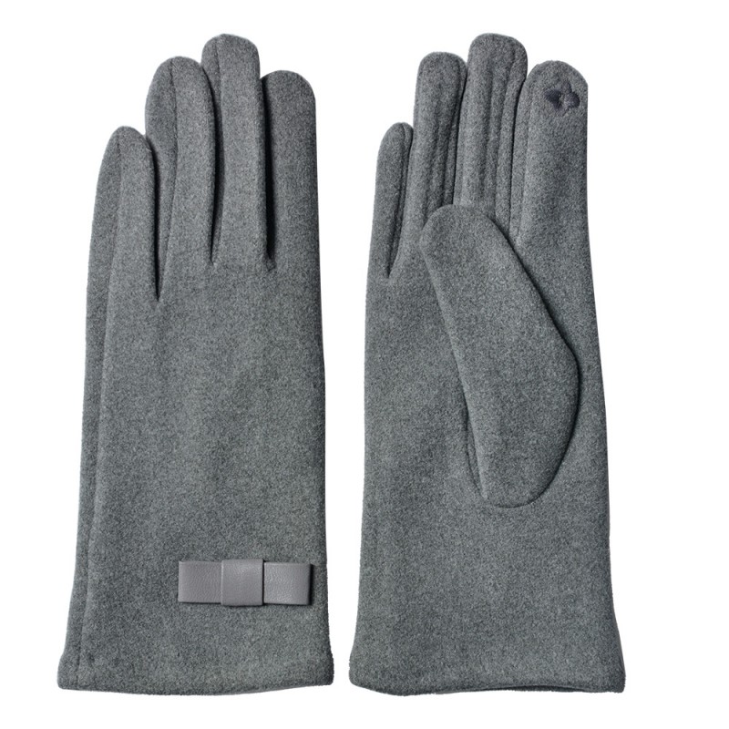 JZGL0044 Gants d'hiver 8x24 cm Gris Coton Polyester