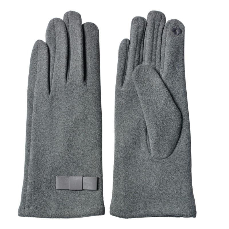 JZGL0044 Winter Gloves 8x24 cm Grey Cotton Polyester