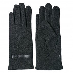2JZGL0047G Winter Gloves 8x24 cm Grey Cotton Polyester