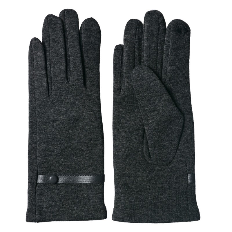 JZGL0047G Winter Gloves 8x24 cm Grey Cotton Polyester