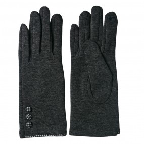 2JZGL0048G Winter Gloves 8x24 cm Grey Cotton Polyester