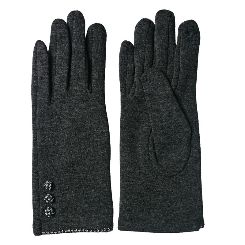 JZGL0048G Winter Gloves 8x24 cm Grey Cotton Polyester