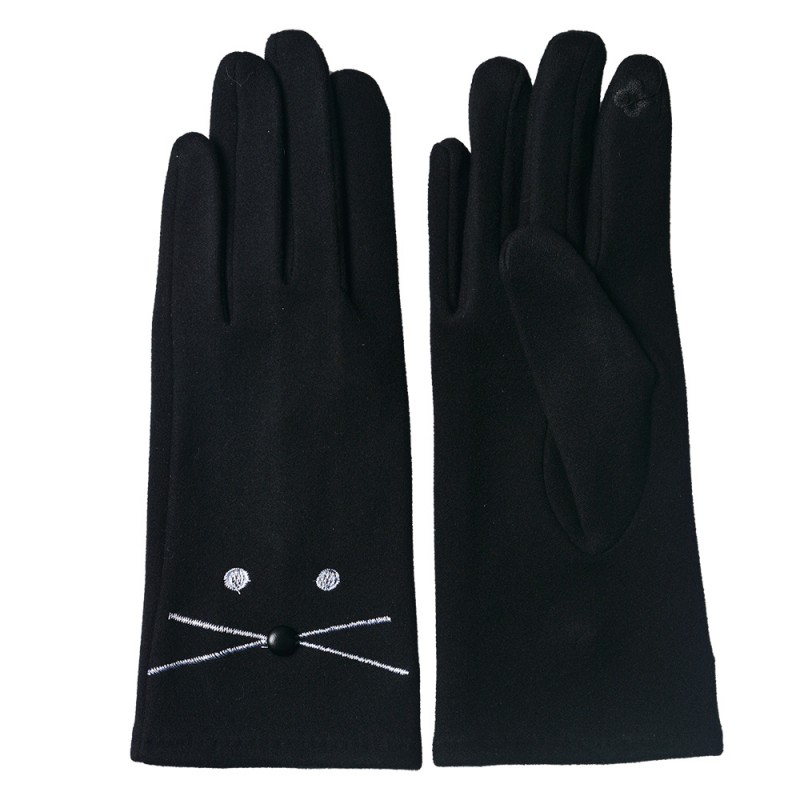 JZGL0049 Winter Gloves 8x24 cm Black Cotton Polyester