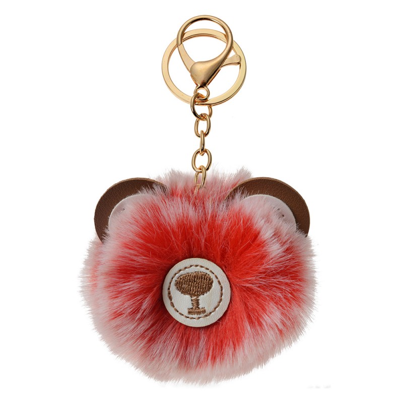 JZKC0085 Keychain Pom-pom Red Plush Bear