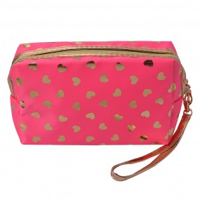 2JZTB0026F Ladies' Toiletry Bag 18x10 cm Pink Synthetic Hearts Rectangle