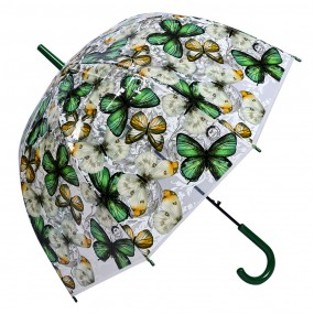 2JZUM0062GR Adult Umbrella 60 cm Transparent Plastic Butterflies Transparent umbrella