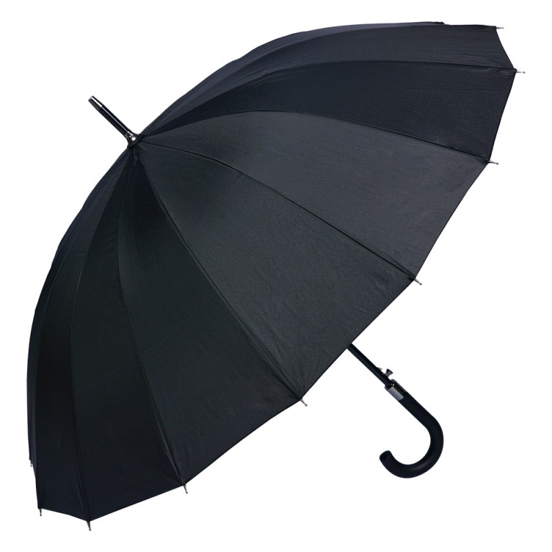 JZUM0065Z Erwachsenen-Regenschirm 60 cm Schwarz Synthetisch