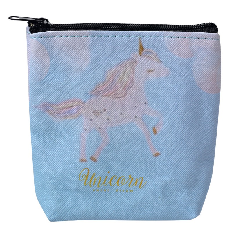 JZWA0157 Wallet 11x11 cm Blue Synthetic Unicorn Square