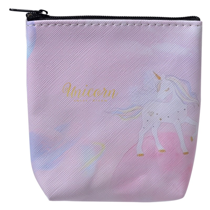 JZWA0158 Wallet 11x11 cm Pink Synthetic Unicorn Square