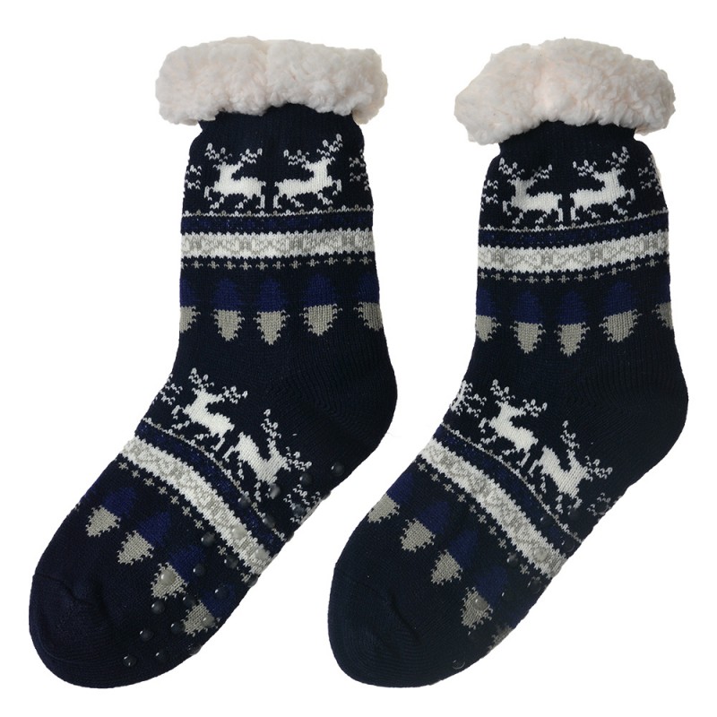 JZSK0021DBL Home Socks gentlemen one size Black Synthetic Reindeer