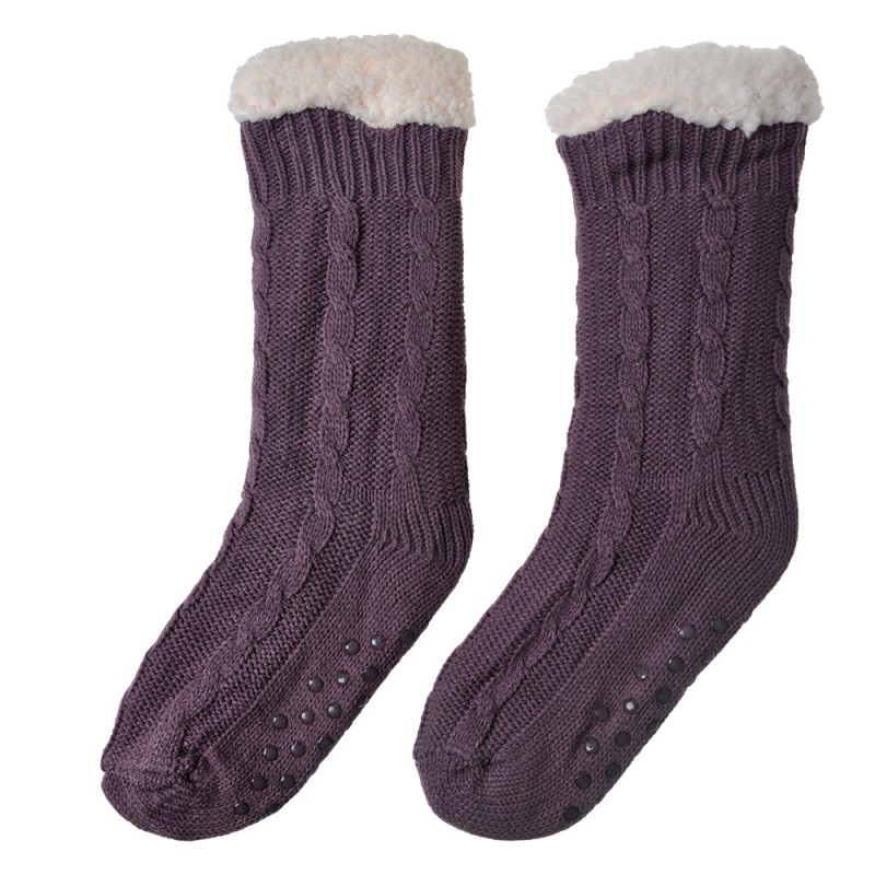 JZSK0022PA Home Socks women one size Purple Synthetic