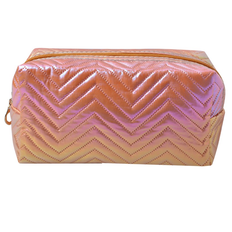 JZTB0060 Ladies' Toiletry Bag 18x8x10 cm Pink Synthetic Rectangle Makeup Bag