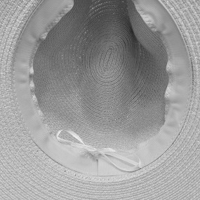 2JZHA0050BE Chapeau de femme 58 cm Beige Paille en papier Coquillages Rond Chapeau de soleil