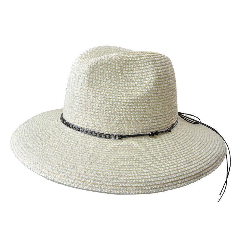 JZHA0080 Cappello da donna Beige Paglia di carta Cappello da sole