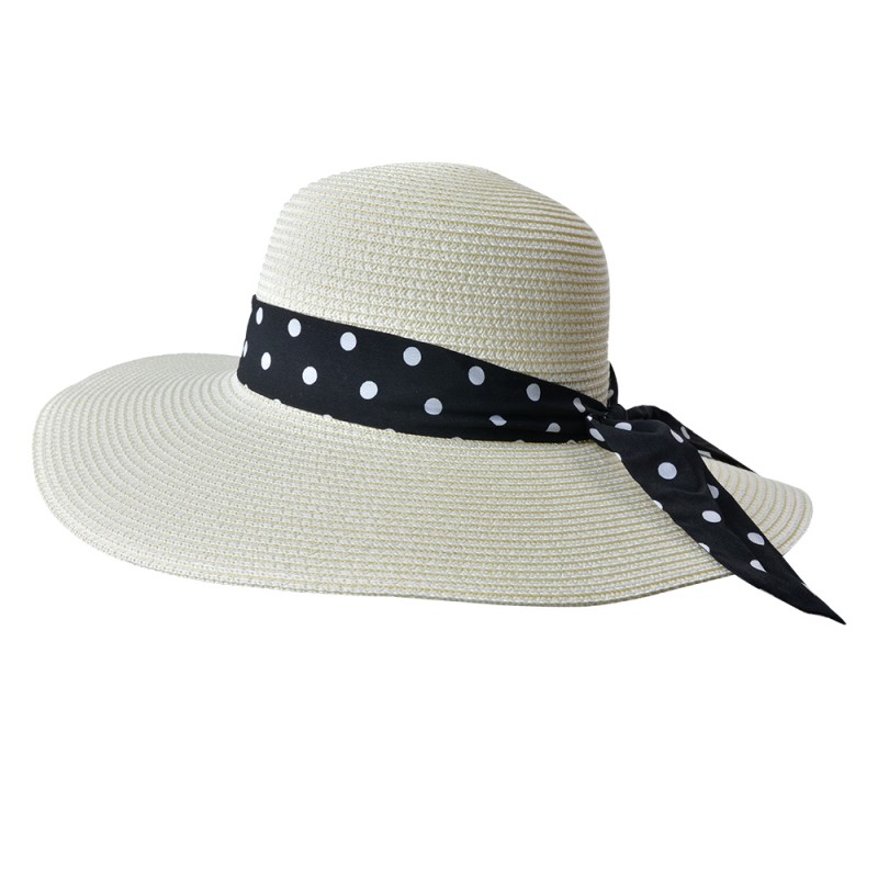 JZHA0087 Cappello da donna Bianco Paglia di carta Cappello da sole