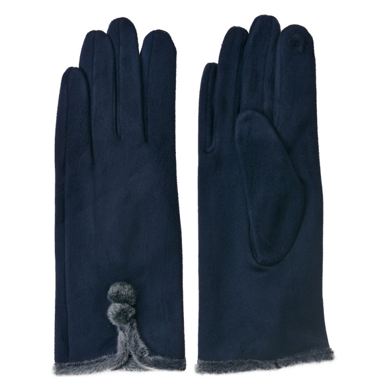 JZGL0057 Gants d'hiver 8x24 cm Bleu Polyester