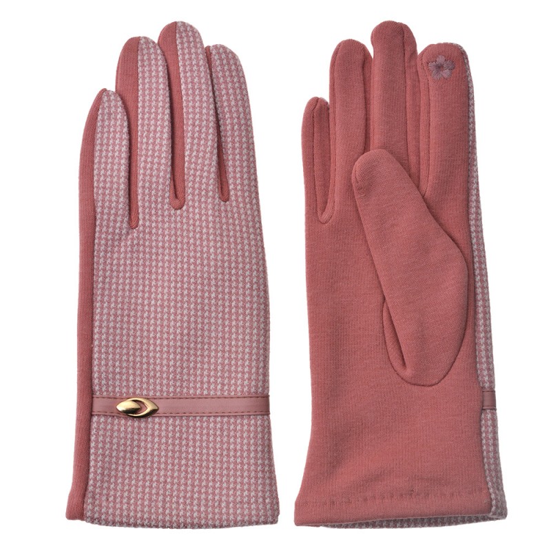 JZGL0058 Gants d'hiver 8x24 cm Rose Polyester