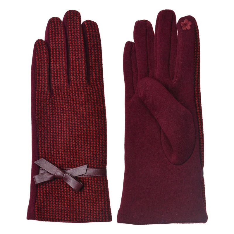 JZGL0059 Gants d'hiver 8x24 cm Rouge Polyester