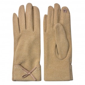 2JZGL0062 Winter Gloves 8x24 cm Brown Polyester