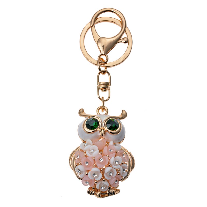 JZKC0120 Keychain Owl Pink Metal