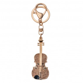 2JZKC0126 Keychain Violin Gold colored Metal