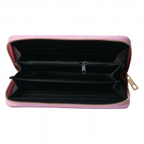 2JZPU0010-03 Brieftasche 10x19 cm Rosa Kunststoff Herzen Rechteck