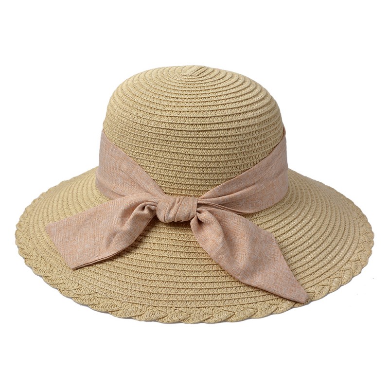 JZHA0095BE Cappello da donna Beige Paglia di carta Cappello da sole